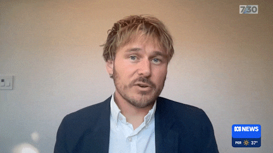 Daniel Stone appearing on ABC 7:30 Report